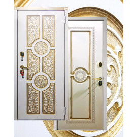 Входная дверь "Версаче" (атмосферостойкий VINORIT, патина золото)